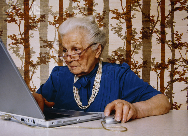 Senior Woman Using Laptop